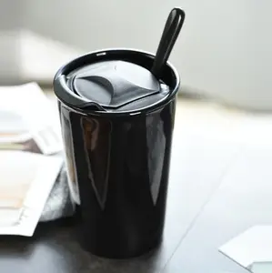 Di ceramica Doppia Parete Coibentata Viaggio Tazza di Caffè con a prova di Schizzi Cursore Coperchio