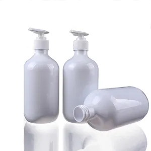 Eco Friendly Personal Care 500ml White Pump Hair Shampoo Pet Plastic Bottle