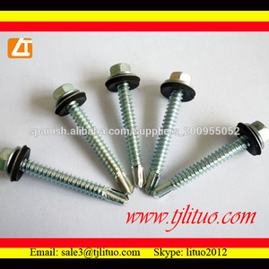 tornillos de cabeza hexagonal <span class=keywords><strong>autoperforantes</strong></span> galvanizados para techos - Product Image 1
