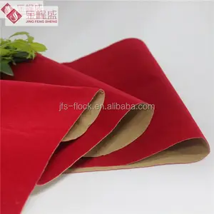 China Supplier Non woven Flocked Velvet Fabric For Pouch with adhesive