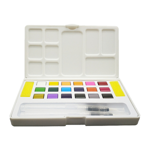 Haute qualité 18 couleurs <span class=keywords><strong>peinture</strong></span> demi-pan <span class=keywords><strong>aquarelle</strong></span> Palette boîte pour <span class=keywords><strong>aquarelle</strong></span> solide - Product Image 1