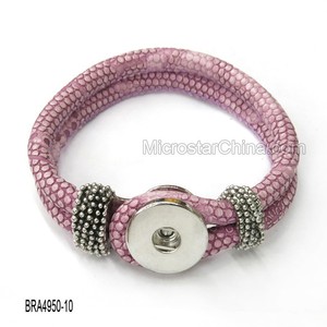 Gros hot date Interconvertible Pu en cuir Snap Bracelet - Product Image 2