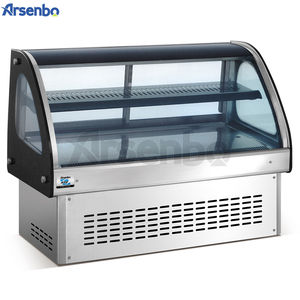 מסחרי משטח זכוכית עוגת תצוגת Cooler מקרר ארון מקרר ראווה - Product Image 4