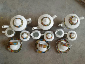 Bộ Ly Trà Vuông 17Pc Với Con Đường Phong Phú Nghệ Thuật Truyền Thống Ethiopia - Product Image 5