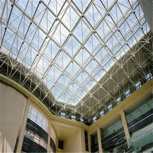 Apariencia elegante prefabricada de acero inoxidable de la estructura espacial de techo plano en la construcción/edificio Hall