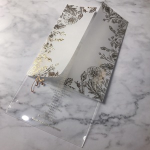 Invitations <span class=keywords><strong>chic</strong></span> d'événement de fête d'invitation de <span class=keywords><strong>mariage</strong></span> acrylique clair de papier vélin - Product Image 6