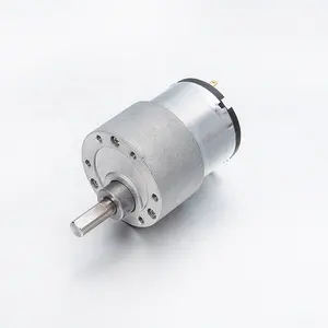 Motor de engranaje eléctrico para Robot, commutador de cepillo de Metal de alto Torque, CC, 37mm, 12V