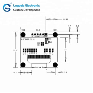 Cung cấp sơ đồ chương trình thử nghiệm mô-đun 128x64 128 64 1.3 inch Màn hình OLED hiển thị - Product Image 5