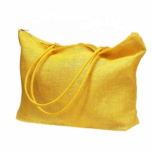 Promotionnel Drop Ship Meilleur Cadeau Simple Couleure bonbon Paille Sacs de Plage D'été - Product Image 1
