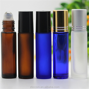 Botella de vidrio de aceite esencial transparente esmerilado de 10ml, botella de <span class=keywords><strong>rodillo</strong></span> redondo con cuentagotas o tapón de rosca 5ML10ML15ML20ML30ML50ML100ML - Product Image 4
