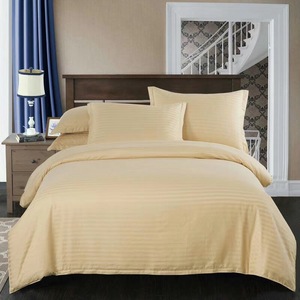 50% poliestere 50% cotone 40*40s 110*90 striscia di raso hotel copriletto copripiumino <span class=keywords><strong>set</strong></span> biancheria da letto - Product Image 6