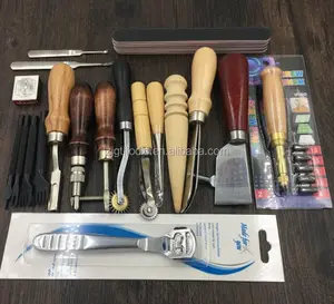 TLLC-04, 18 piezas, kit de herramientas de artesanía de cuero, herramientas de bricolaje para tallado de cuero