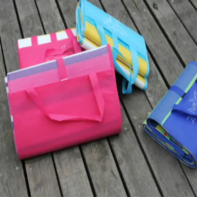 Znz Thuis Geweven Vouwen Strand Plastic Mat Voor Zand Gebruik Voor Outdoor