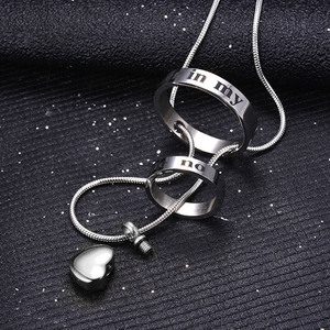 Collar de cenizas de cremación <span class=keywords><strong>para</strong></span> mujer, colgante resistente al agua, recuerdo conmemorativo de mi corazón - Product Image 4