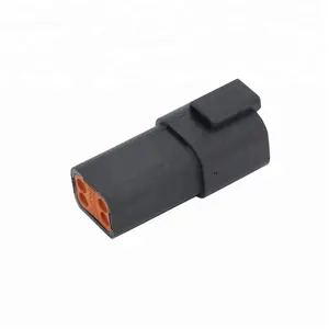 Plug conector de fio elétrico, dt preto 4 pinos macho à prova d' água DT04-4P