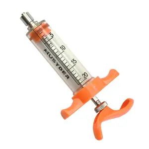10ml veterinary vaccine nylon plastic steel injection TPX syringe gun for animal