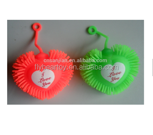 En forme <span class=keywords><strong>de</strong></span> coeur à billes pompe/squishies balle/<span class=keywords><strong>boule</strong></span> duveteuse avec LED - Product Image 1