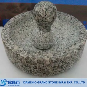 Mortier et pilon faits sur commande de granit de pierre de mortier et pilon uniques bon marché
