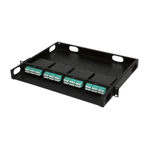 High Quality Rack Mount 1U 96 Core 24 Port OM3 LC connector To MPO Fiber Patch Panel