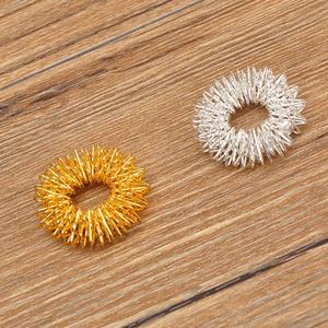 <span class=keywords><strong>Gold</strong></span> farbe akupressur sujok finger <span class=keywords><strong>massage</strong></span> ring - Product Image 6