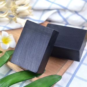 Savon de bain noir purifiant pour le corps, forme carrée, au charbon Vegan, hôtel, du maroc, organique, africain, g - Product Image 2