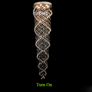 Custom made moderne de fleur de mode escaliers hôtel hall double helix goutte de cristal de luxe <span class=keywords><strong>lustre</strong></span> - Product Image 2