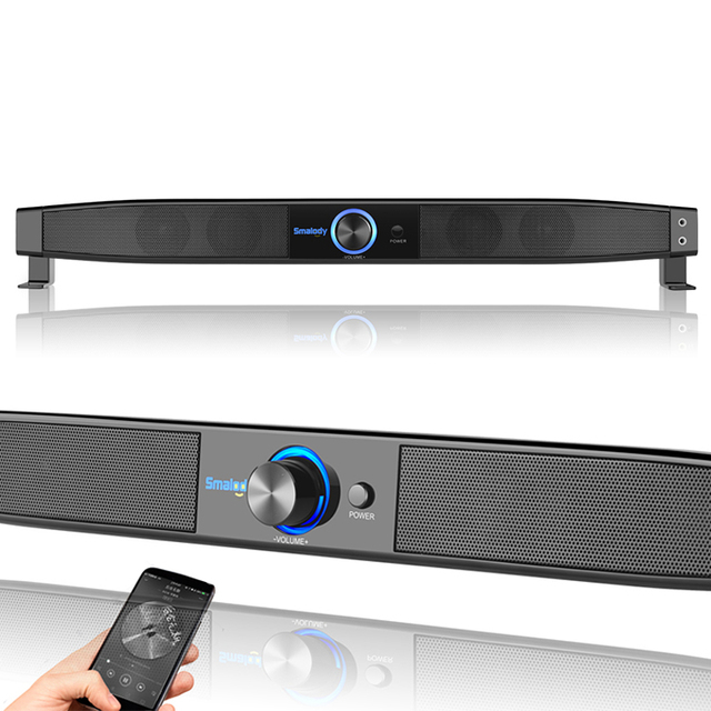 OEM Wireless BT Built-in Batteries Stereo Sound Soundbar Speaker for Computer Tablet with CE FCC ROHS BQB