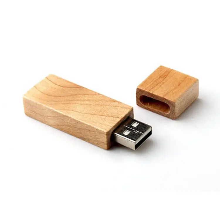 Grosir gratis logo custom 2 GB kayu usb flash drive untuk hadiah