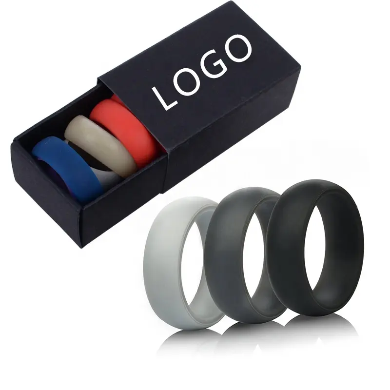 Großhandel Custom freimaurer personalisierte silikon gold hochzeit ring gummi finger ring