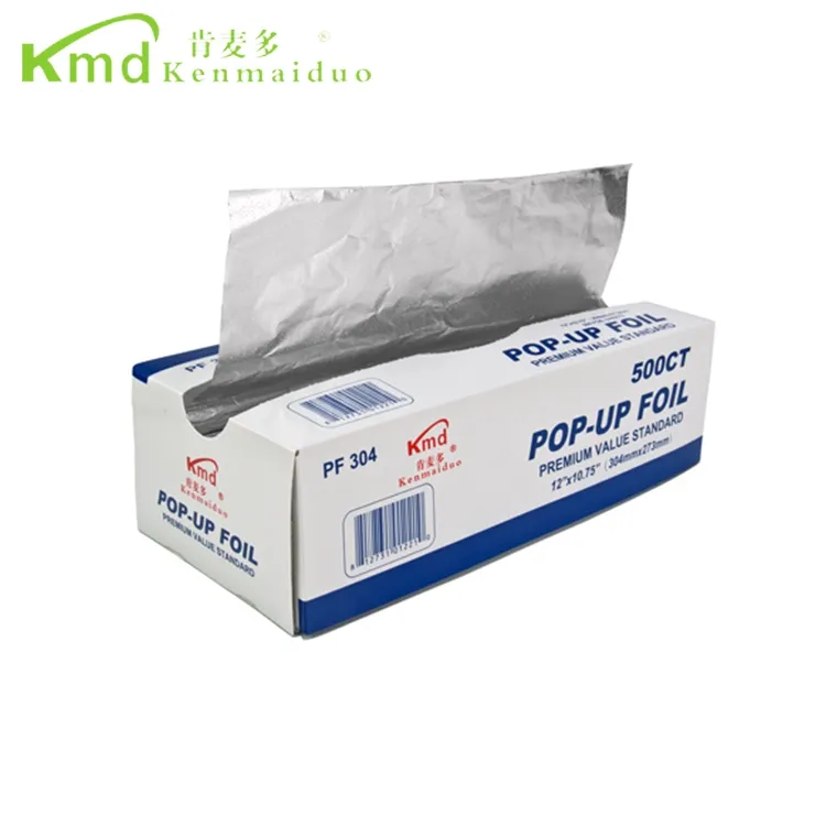 Lo strato di alluminio di Pop-up 500 ha personalizzato l'imballaggio 230*273mm che avvolge il rotolo di carta impermeabile del foglio di cottura