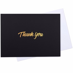 Paquets <span class=keywords><strong>de</strong></span> cartes <span class=keywords><strong>de</strong></span> <span class=keywords><strong>remerciement</strong></span> noires, estampage en or, 100 pièces, pour baby shower ou <span class=keywords><strong>mariage</strong></span>, vente en gros - Product Image 3