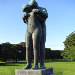 Hermoso de bronce <span class=keywords><strong>hombre</strong></span> <span class=keywords><strong>desnudo</strong></span> y mujer jugando escultura - Product Image 1