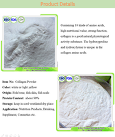 Collagène bovin hydrolysé en poudre, type I, 95% de protéines, sacs de 1 kg et 25 kg, marque Hua Xuan