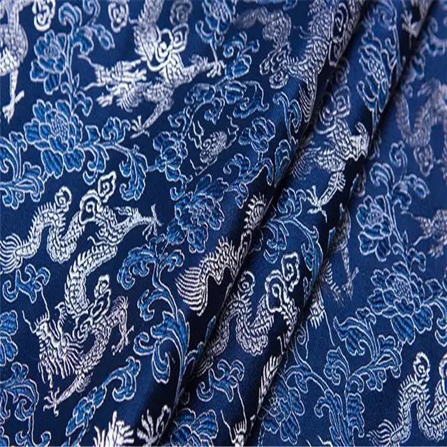 Mô Hình Rồng Nhỏ Jacquard 100% Polyester Vải Thổ Cẩm Cho Trang Phục