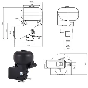 LXW-16A T125 interrupteur anti-dumping AC20V 16A 21A interrupteur anti-chute ventilateur de chauffage électrique