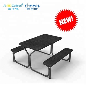 Nuevo Producto al por mayor de madera plegable de plástico mesa de jardín mesa de <span class=keywords><strong>Picnic</strong></span> conjunto - Product Image 5