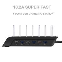 Oplaadstation Voor Meerdere Apparaten 6 Poort Oplader Organizer Dock Usb Oplaadstation Compatibel Voor Iwatch