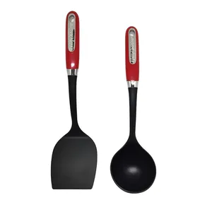 ที่ดีที่สุดเครื่องครัวไนลอนชุดที่มีสีจับทำอาหาร Spatulas และสแตนเลสไนลอนเครื่องครัว - Product Image 1
