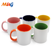 Usine Zibo en gros produire 11oz blanc blanc sublimation tasse à café enduit de céramique tasse en céramique