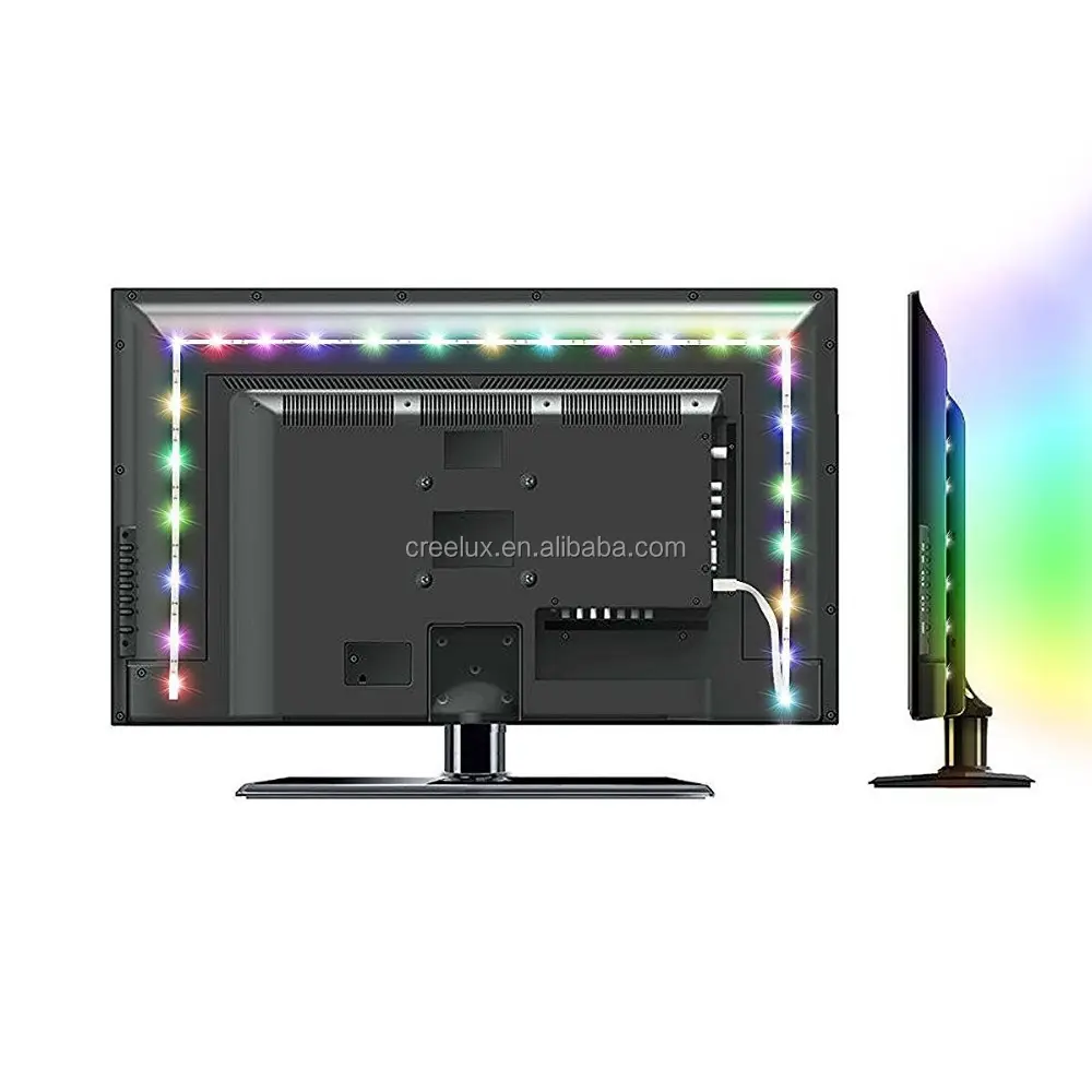 Led Tv Backlight Strip Light Kit Rgb 5V Usb Light Strip For Tv/computer/laptop/desktop Pc Backlight Led Strip