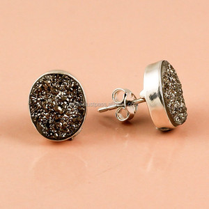 ต่างหูอัญมณีสีเงินสเตอร์ลิงแบบ925ผู้ผลิตเครื่องประดับอัญมณีตามสั่ง - Product Image 1