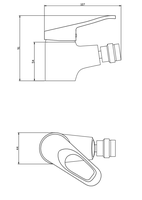 Belle conception cuivre bidet robinet mélangeur