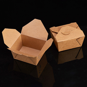 Food Food Lunch Paper Boxes Take Away High Quality Biodegradable Craft Paper Food Container Hot Food Container Paper Lunch Box
