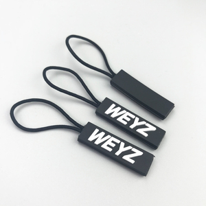Personnalisé En Relief 3D Logo <span class=keywords><strong>V</strong></span>êtement <span class=keywords><strong>V</strong></span> PVC tirettes - Product Image 4