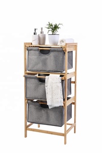 Bamboo <strong>Laundry</strong> Hamper <strong>Basket</strong> <strong>With</strong> Storage Shelf Large Size Organizer and <strong>Legs</strong> - Product Image 3