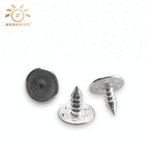 Moda barata 15mm pequeño color plata metal shank botones personalizados para <span class=keywords><strong>la</strong></span> ropa - Product Image 4