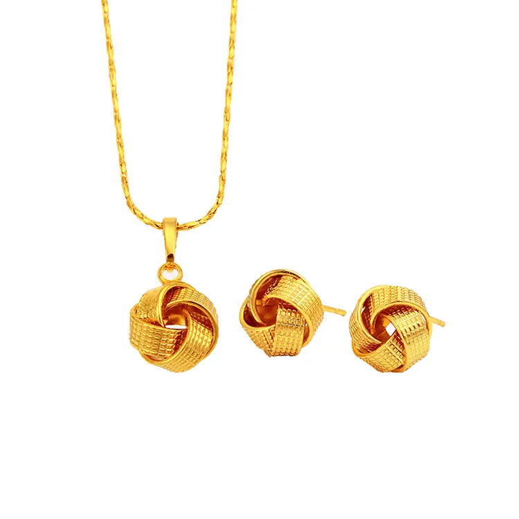 Xuping joyería barata diseño simple chapado en oro conjuntos de joyas para mujeres