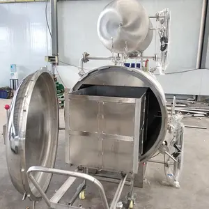 Esterilizador de autoclave de vapor industrial de alta presión para carne enlatada