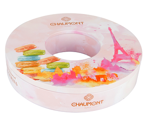 Boîte à biscuits en métal blanc en forme d'anneau 5000 pièces boîte à bonbons pour anniversaire bonbons sucrés chocolat emballage carrousel musique étain - Product Image 1