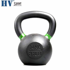 <span class=keywords><strong>Kettlebell</strong></span> personnalisé en fonte noire de 24 kg avec revêtement en poudre, marque HV - Product Image 2